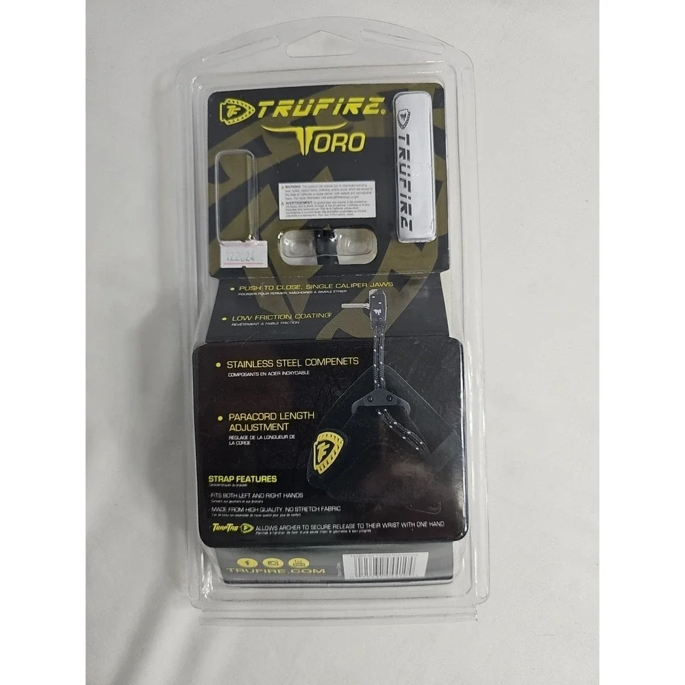 TruFire Toro Black With Wrist Strap Single Caliper Release Aid